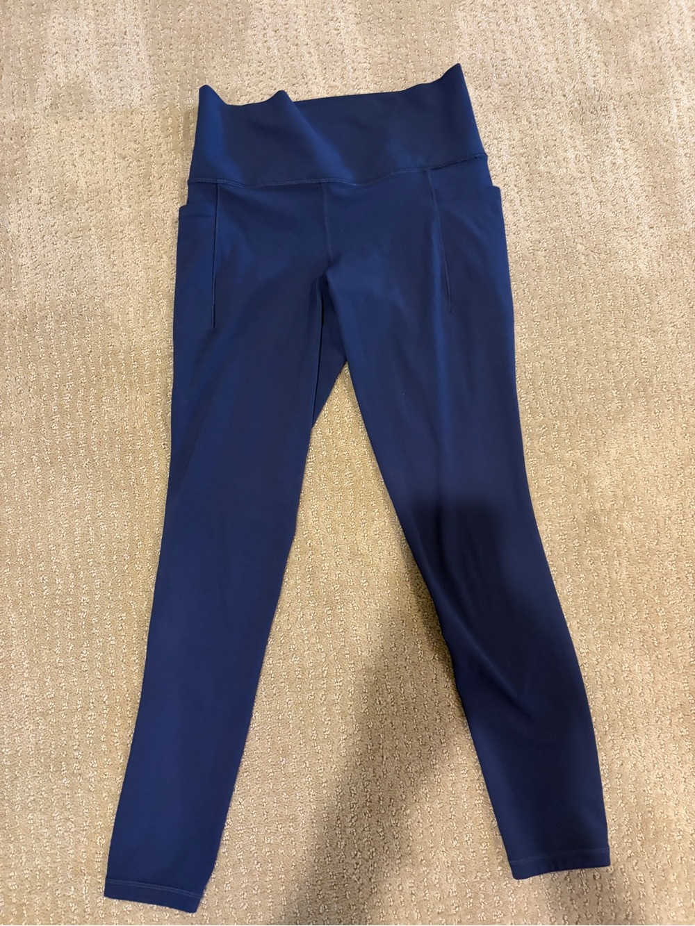 Athleta Deep Navy salutation stash High-Rise Pocket Leggings